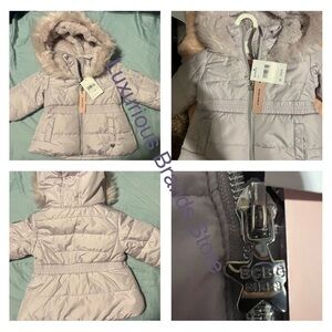 BCBGirls Lilac Jacket with Faux Fur Hooded